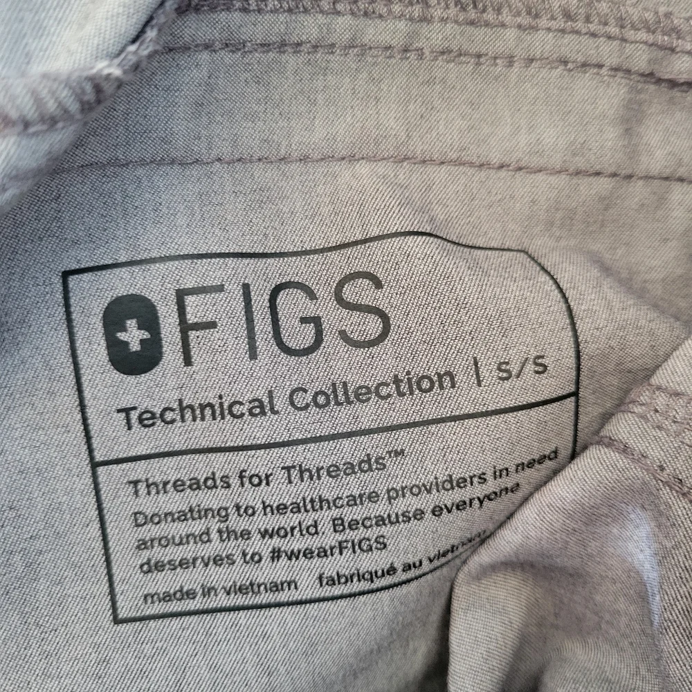 Figs Men's Axim Cargo Technical Collection Scrub Pants Gray Green S Short